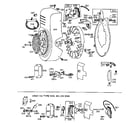 Briggs & Stratton 326400 TO 326499 (0630 - 0726) flywheel assembly and blower housing diagram