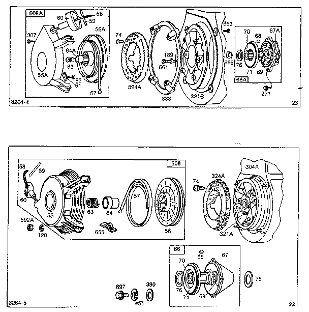 Rewind starter assembly