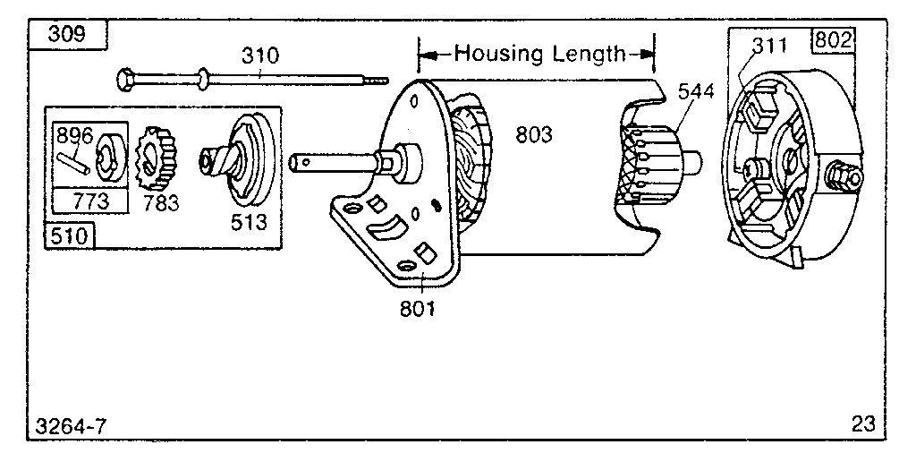 Motor and drive assembly