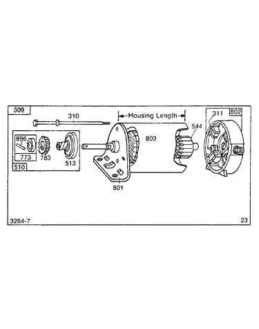 Motor and drive assembly