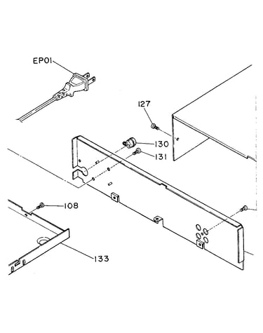 Rear panel assembly