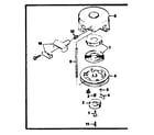 Tecumseh TVS75-33037D rewind starter no. 590420a diagram