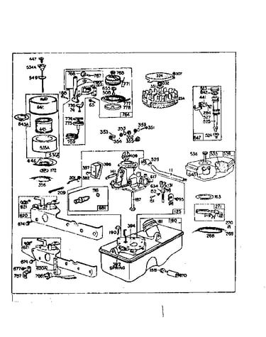 Carburetor and fuel tank assembly