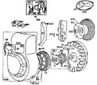 Briggs & Stratton 80300 TO 80499 (1611 - 1651) rewind starter assembly diagram
