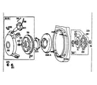 Briggs & Stratton 421400-421499 (0012 - 0022) rewind starter assembly diagram