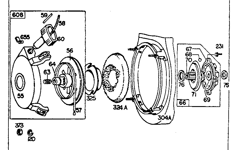 Rewind starter assembly