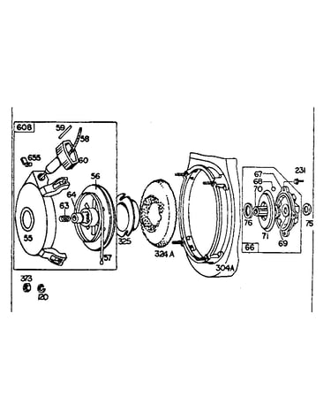Rewind starter assembly