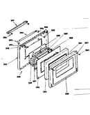 Oven door parts-model nos. 155.4527600 155.4547600