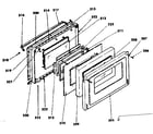 Kenmore 1554527600 oven door parts-model no. 155.4547690 diagram