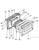 Oven door parts-model no. 155.4547690