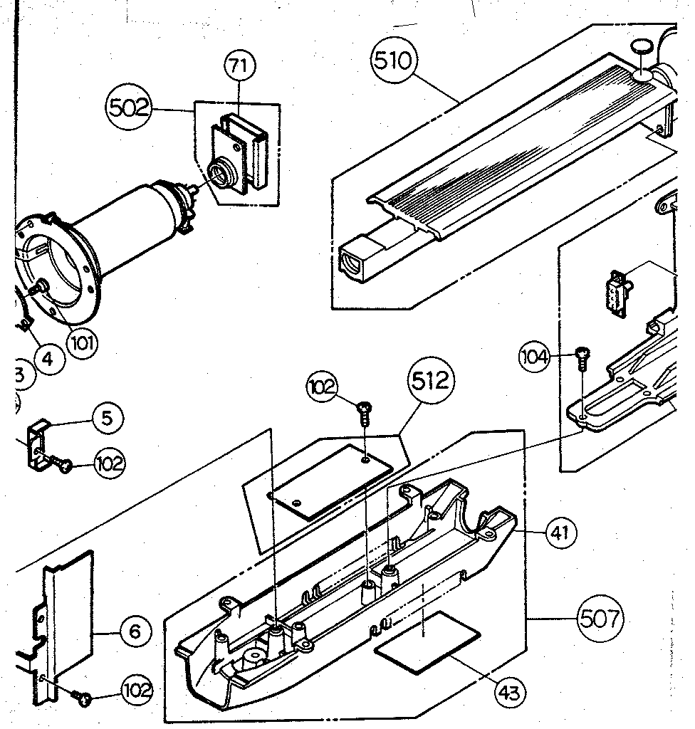 BOTTOM COVER ASSEMBLY AND MASTER VIEWFINDER