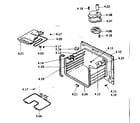Kenmore 1189387140 oven liner, heating elements and interior parts diagram
