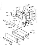 Oven door and storage drawer