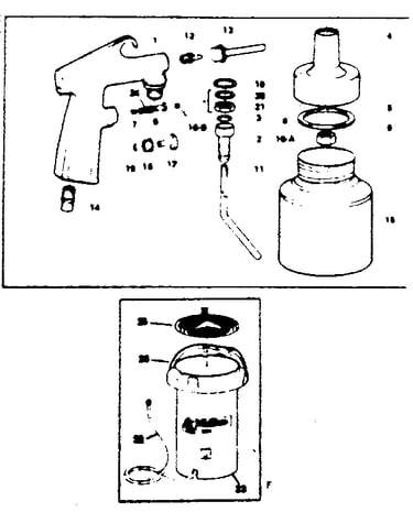 Siphon feed nonbleeder sand blast gun