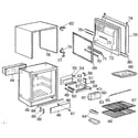 Norcold 703-EG cabinet and door assembly diagram