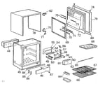 Norcold 703-EG cabinet and door assembly diagram
