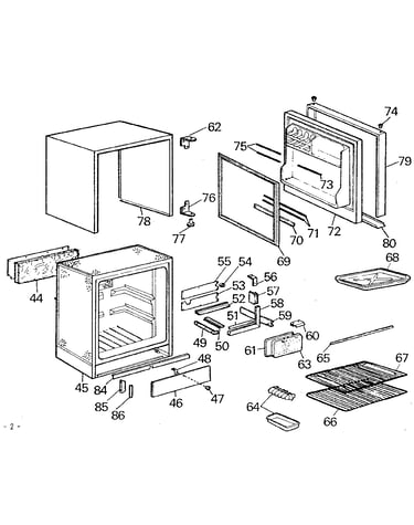 Cabinet and door assembly