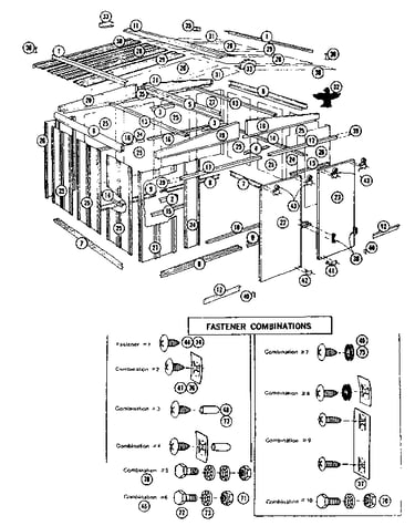 10'x7' building and fastener combinations
