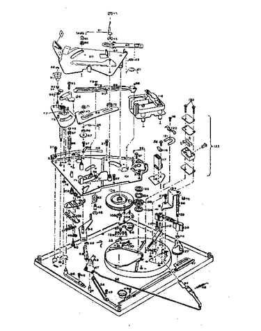 Record changer - below baseplate
