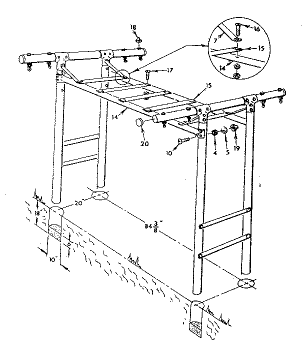 Overhead rail assembly no. 2