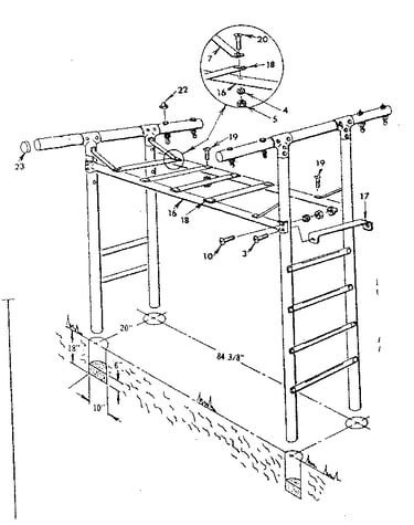 Over head rail assembly no. 6