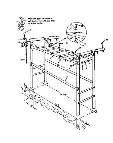 Overhead rail assembly no. 3