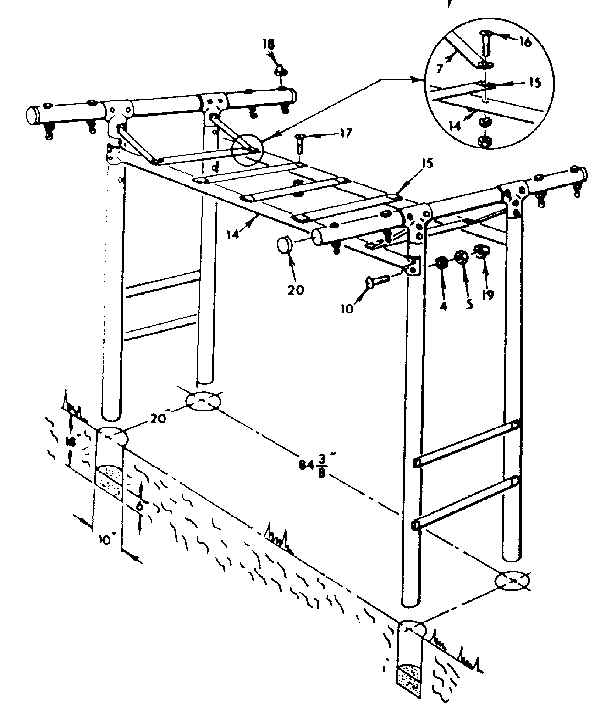 Overhead rail assembly