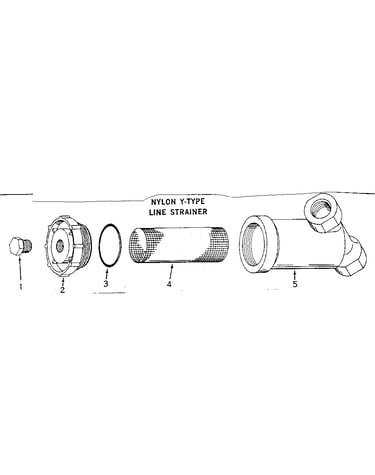 Nylon y-type line strainer