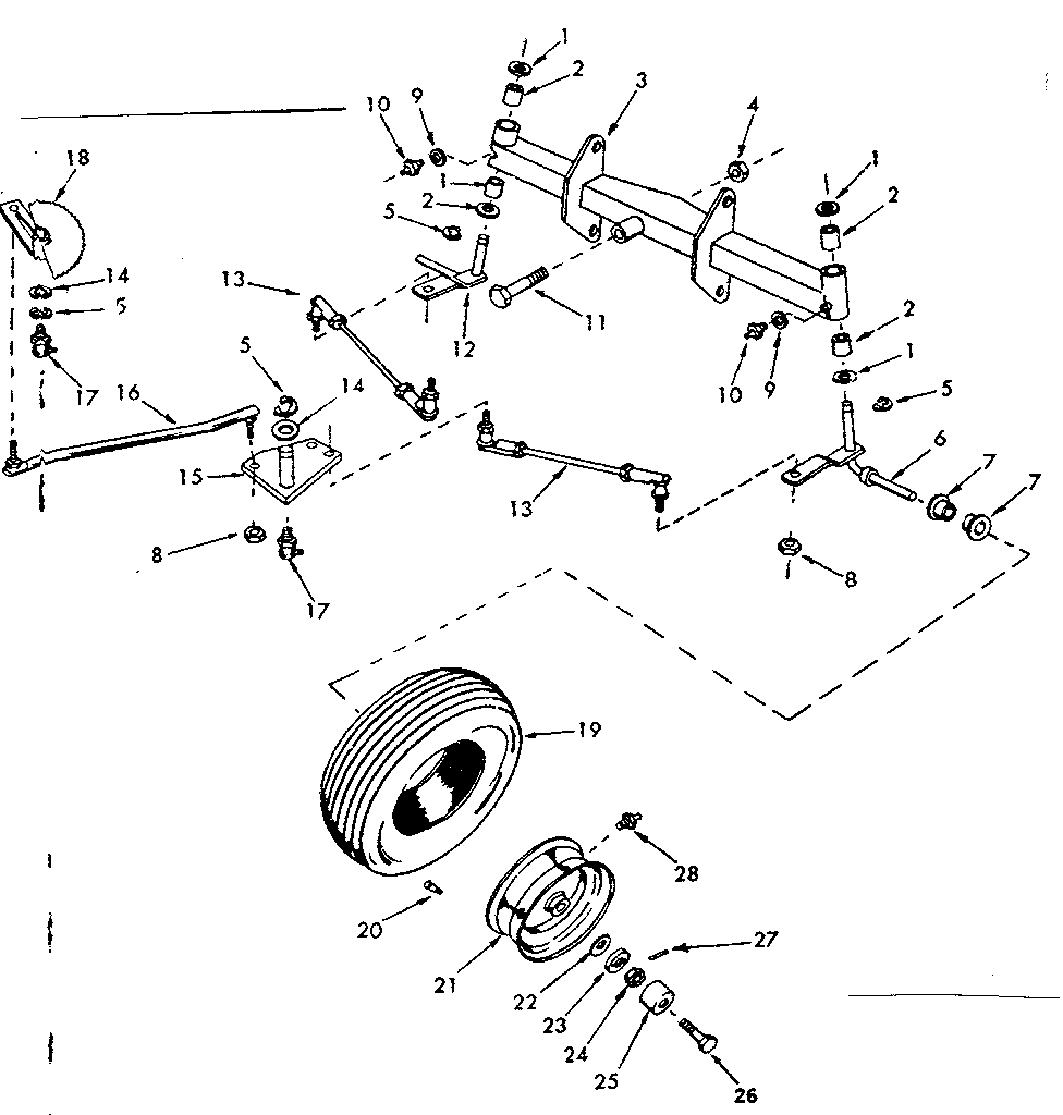 Front axle assembly