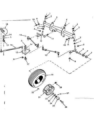 Front axle assembly
