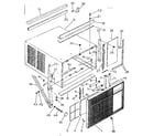 Kenmore 25366912 cabinet and front parts diagram