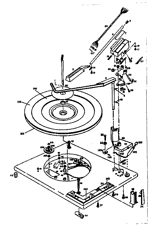 Record changer top view