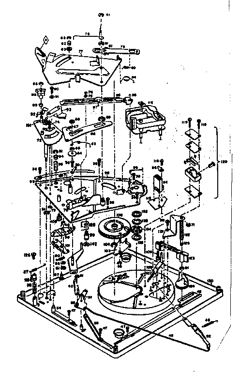 RECORD CHANGER BOTTOM VIEW