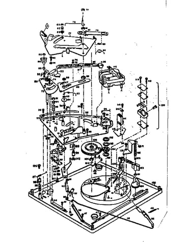 Record changer bottom view
