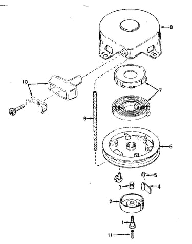Rewind starter assembly no. 590420