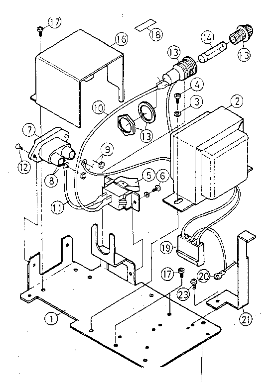 Upper case assembly/power supply assembly
