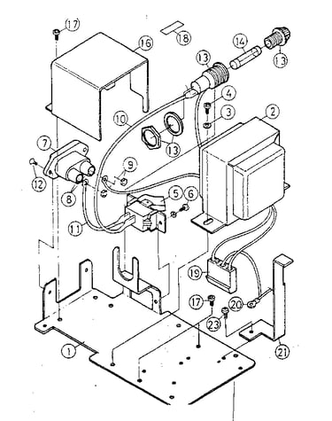 Upper case assembly/power supply assembly
