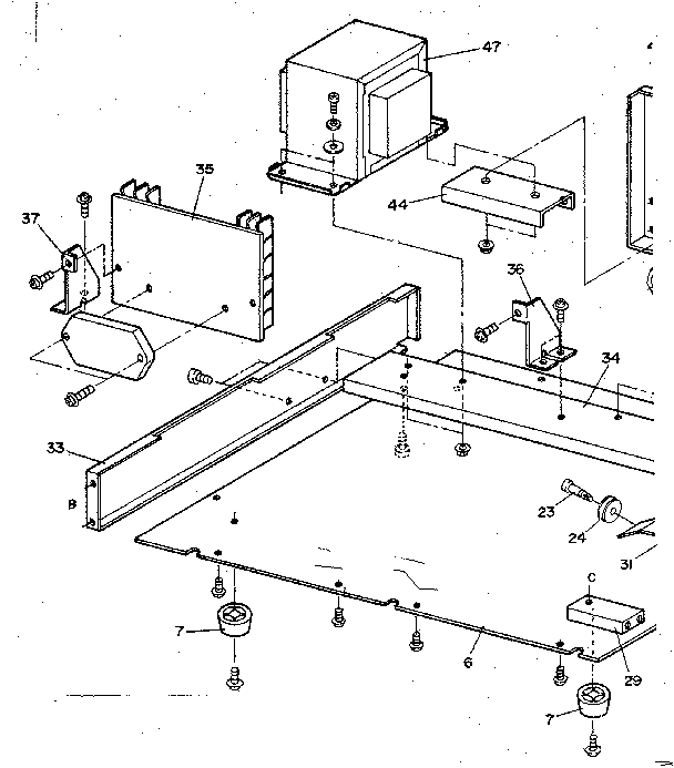 Front to rear bracket chassis