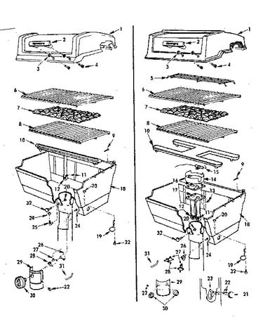 Grill & burner section
