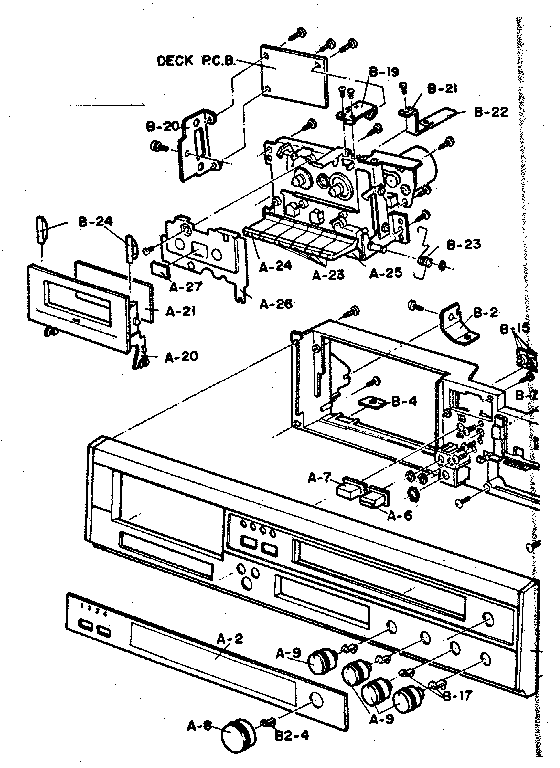 Cassette deck assembly