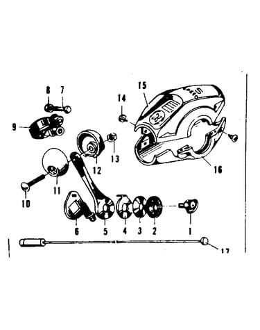 Front shifter parts with knob and housing