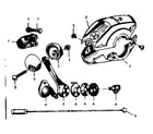 Sears 502459741 front shifter parts with knob & housing diagram