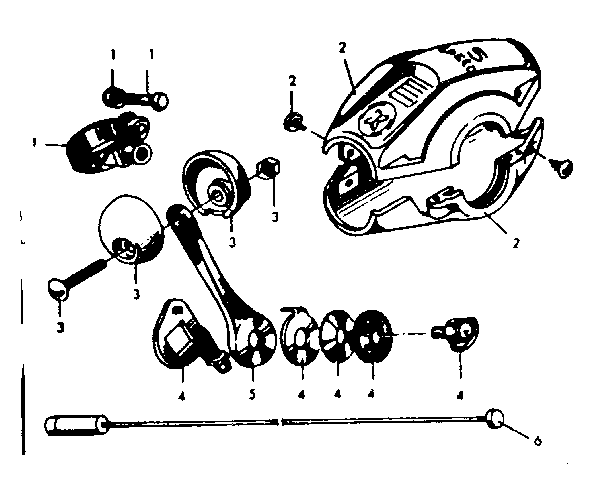 Front shifter parts with knob & housing