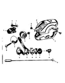 Front shifter parts with knob & housing