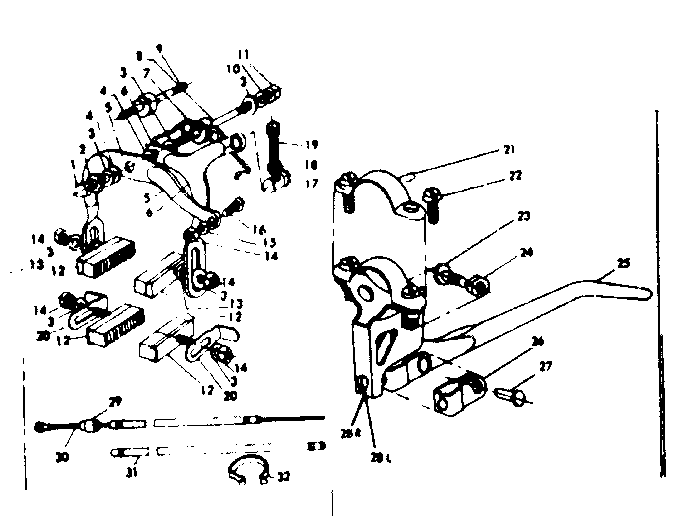 Front & rear caliper hand brake
