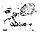 Sears 502477720 front shifter parts w/knob and housing diagram