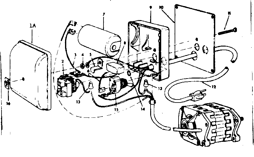 Motor & control box asm