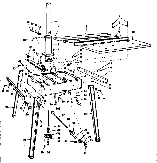 Base and leg assembly