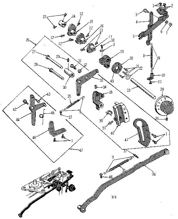 Zigzag guide assembly