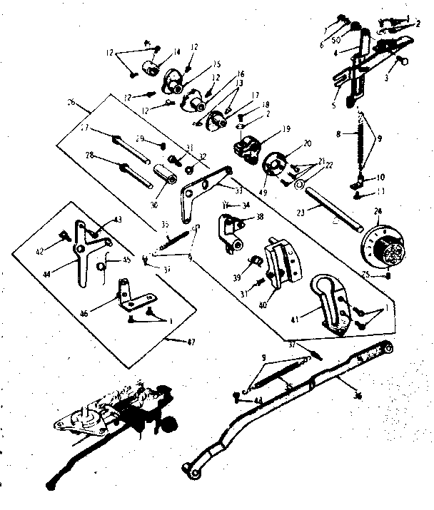 Zigzag guide assembly